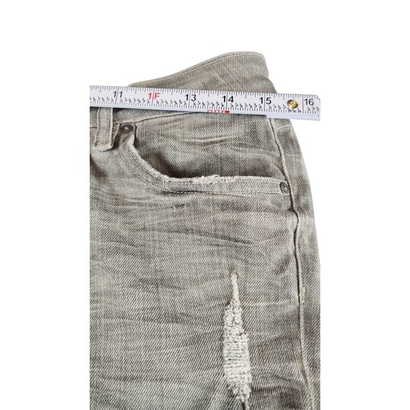 Allsaints Spitalfields Gray Woodvale Pipe Skinny Distressed Jeans Size 27 WPJ902 - Picture 7 of 11